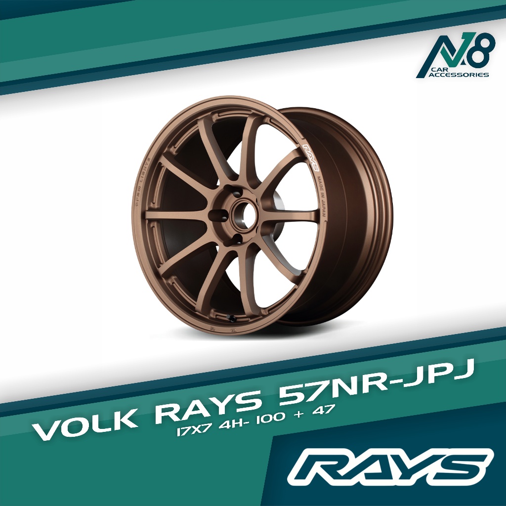 VOLK RAYS 57NR-JPJ 17X7 4H -100 +47 Genuine | Shopee Philippines