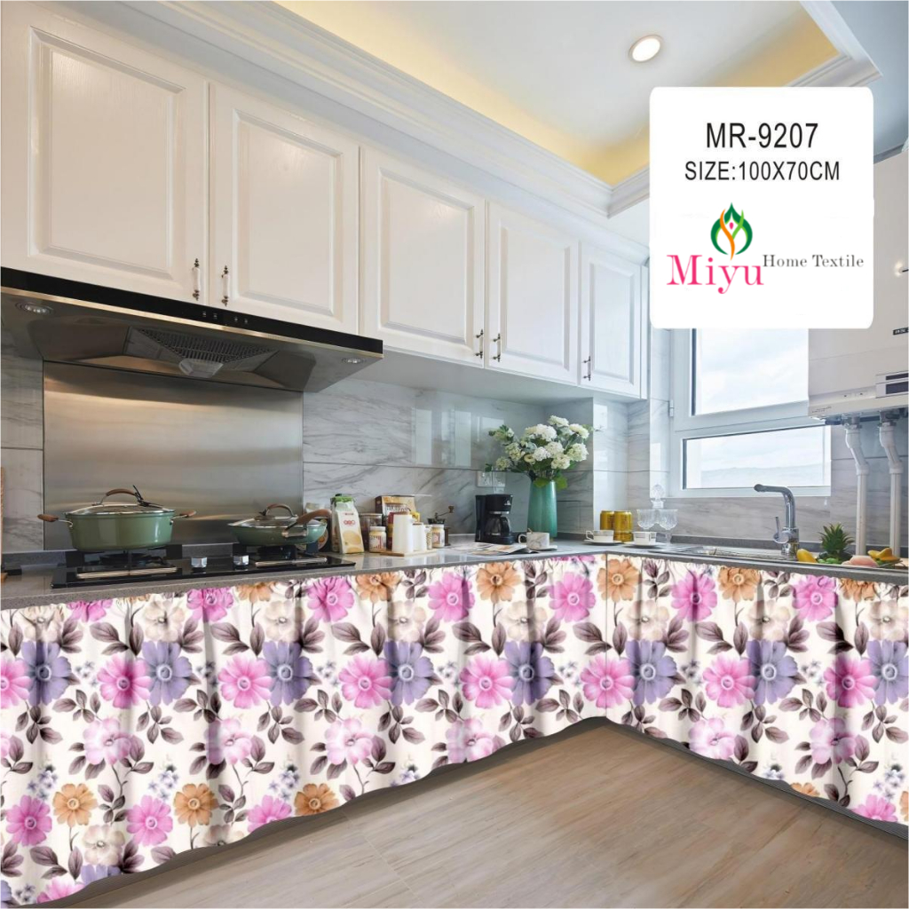 Curtain Lababo Kitchen Curtain Short Curtain 100*70cm Classy Curtain ...