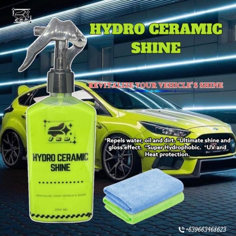 Hydro ceramic shine 250ml and 2 pcs microfiber | Shopee Philippines