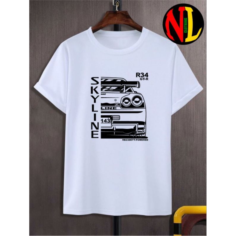 AESTHETIC R34 GT-R SKYLINE new tees premium quality design round neck ...
