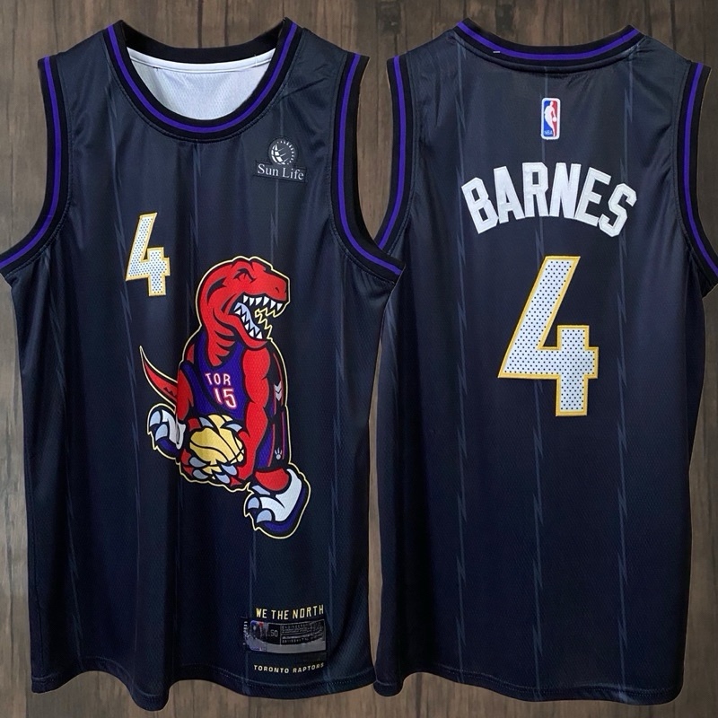MLKC #4 Toronto Raptors Patch and Embroidered Basketball Jerseys Barnes ...