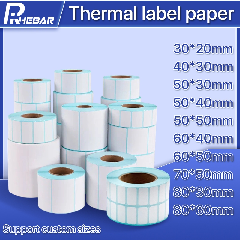 Thermal Label Stickers 30x20mm,40x30,50x30,50x40,50x50,60x40,60x50 ...