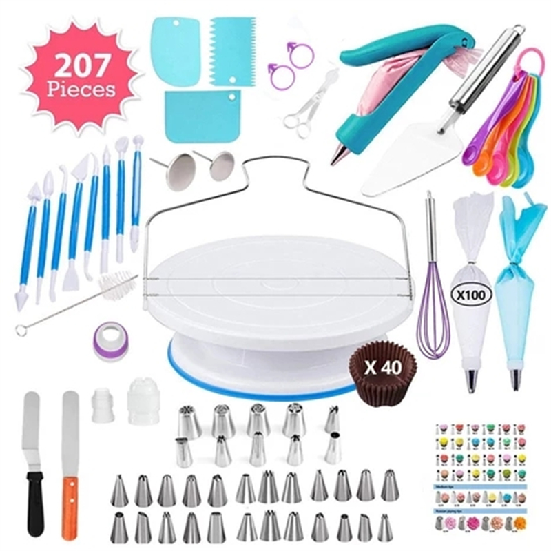 207 pcs , Cake Decorating tools , Baking Set , Bake Tools, cake stand ...