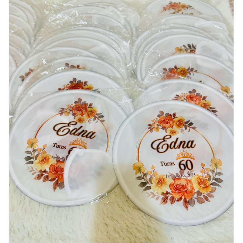 Personalized/customized foldable (WHITE) ROUNDFAN | Shopee Philippines