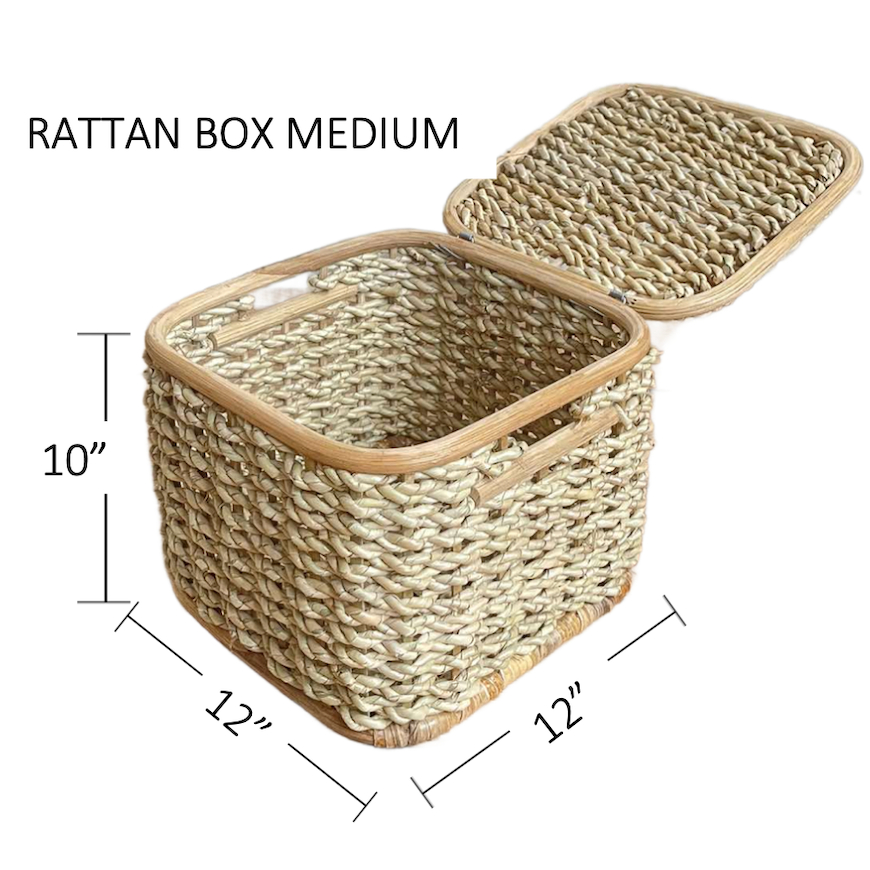 Rattan Basket with cover | Shopee Philippines