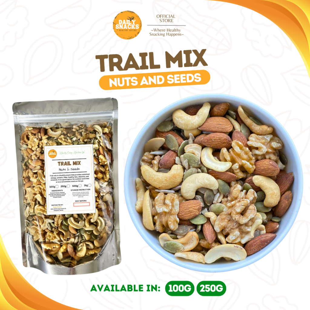 Daily Snacks Trail Mix Nuts and Seeds - 100g & 250g in Ziplock Pouch ...