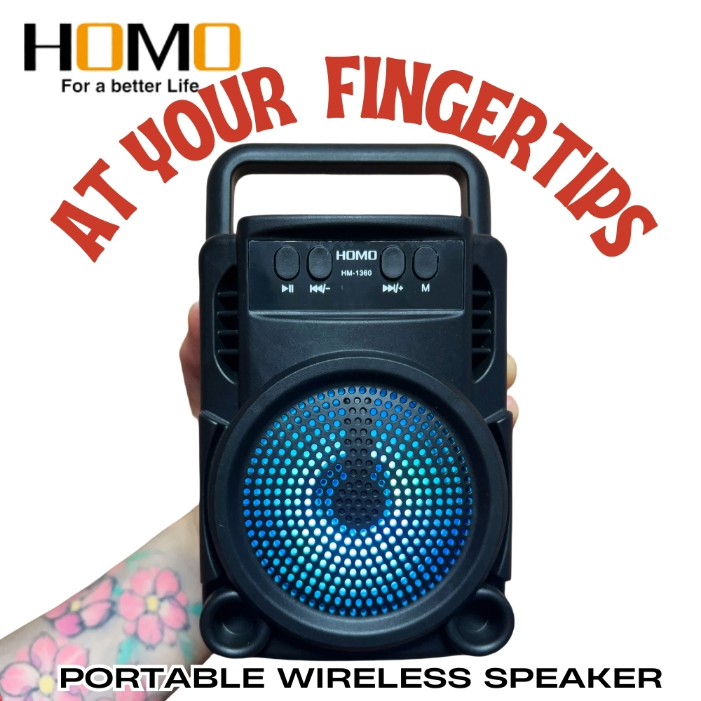 HOMO Portable Wireless Bluetooth Speaker FM Radio Speaker Wireless Speakers  1360