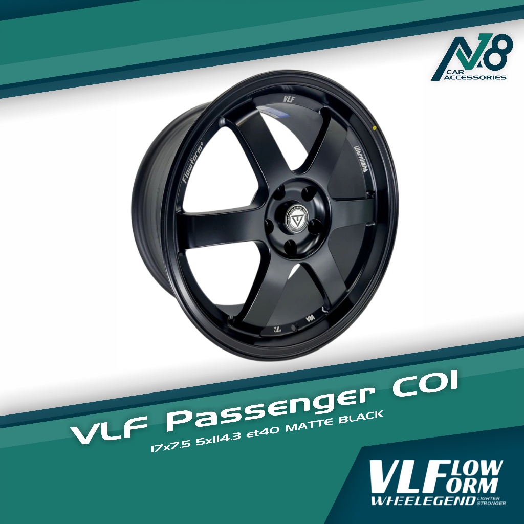VLF C01 17x7.5 5x114.3 et40 Matte Black Genuine | Shopee Philippines
