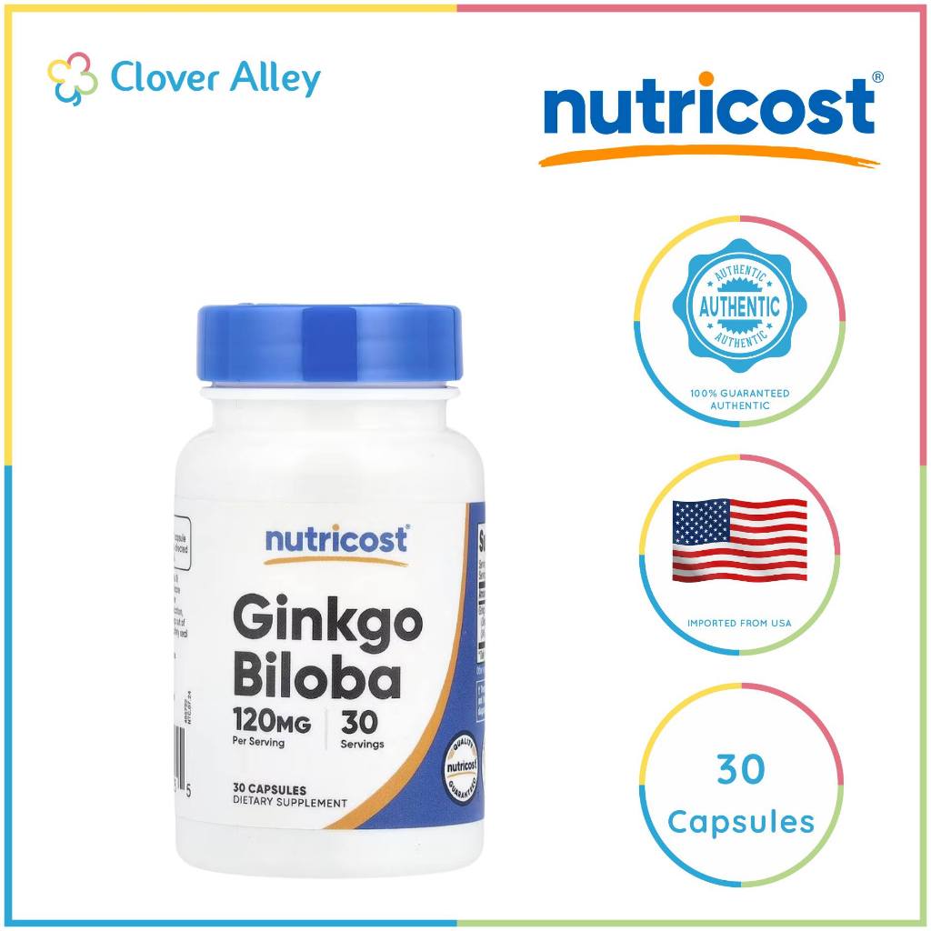 Nutricost Ginkgo Biloba 120 mg, 30 Capsules (08/2027 Expiry) | Shopee ...