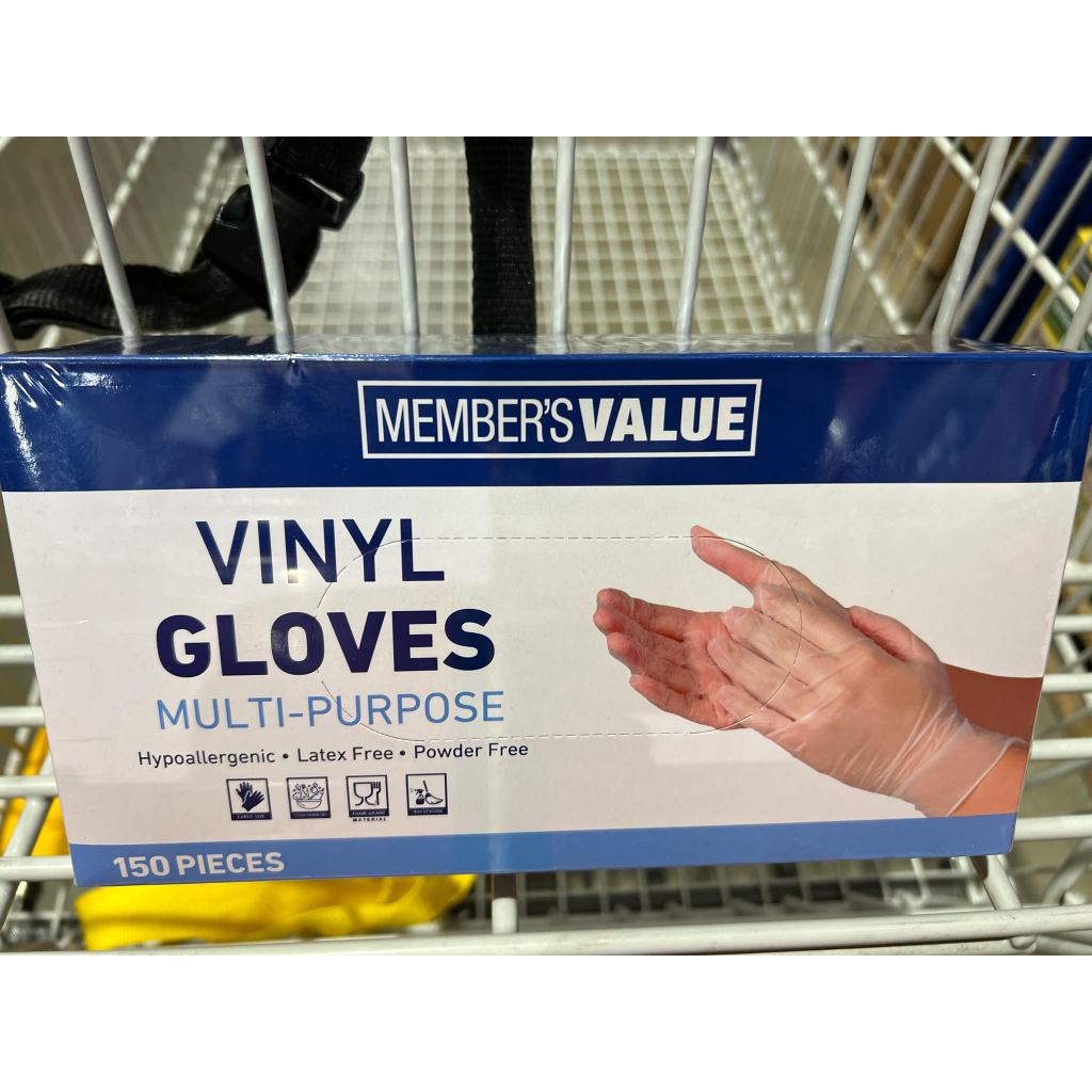 Brand New Members Value Vinyl Gloves 150 disposable Transparent ...