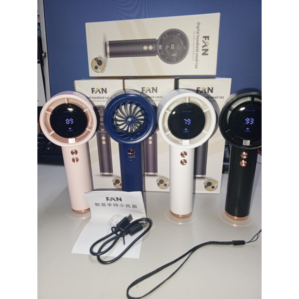 100 Gear Wind Speed Digital Display Turbo Fan N68 Handheld Rechargeable ...