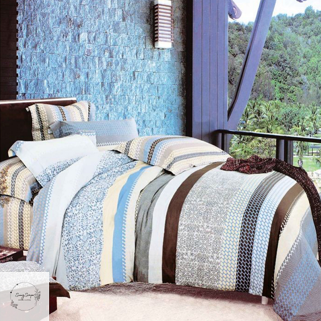 SnugScape Printed Garterized 3in1 Bed Sheet Bedding Set 4 ( 2 ...
