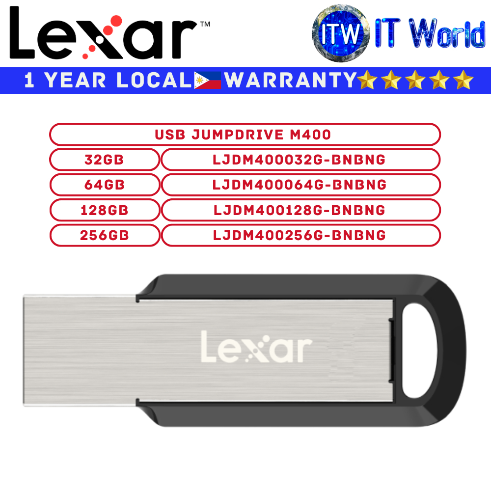 Itw | Lexar USB Flash Drive JumpDrive M400 USB 3.0 Compact Design (32GB ...