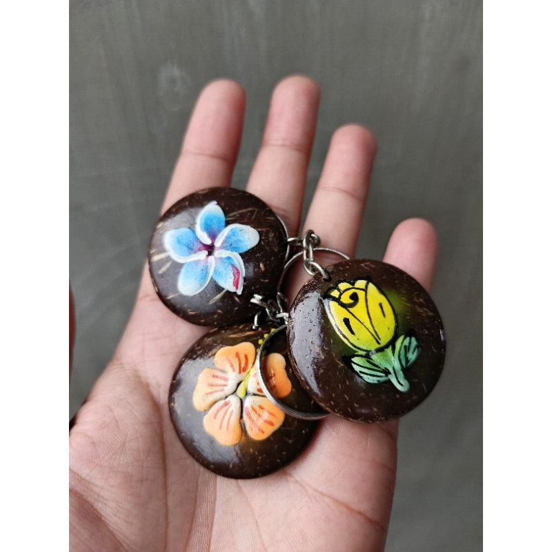 Souvenir Coco Shell Flower Keychain | Shopee Philippines
