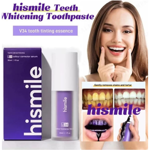HiSmile Whitening Toothpaste v34 Colour Correct Teeth Pampaputi ng ...