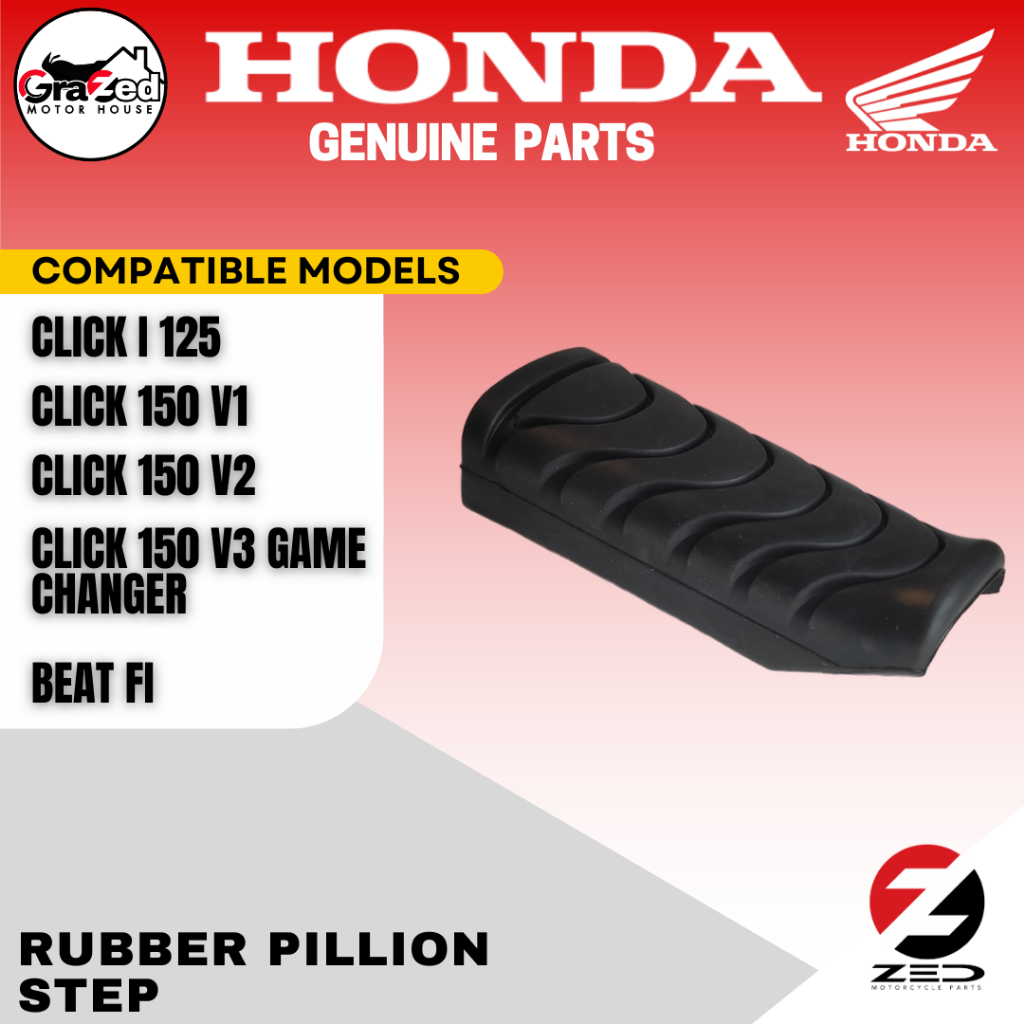 RUBBER FOOTREST PASSENGER for Honda Beat Fi/ Click 125/150 V1 ,V2 and ...