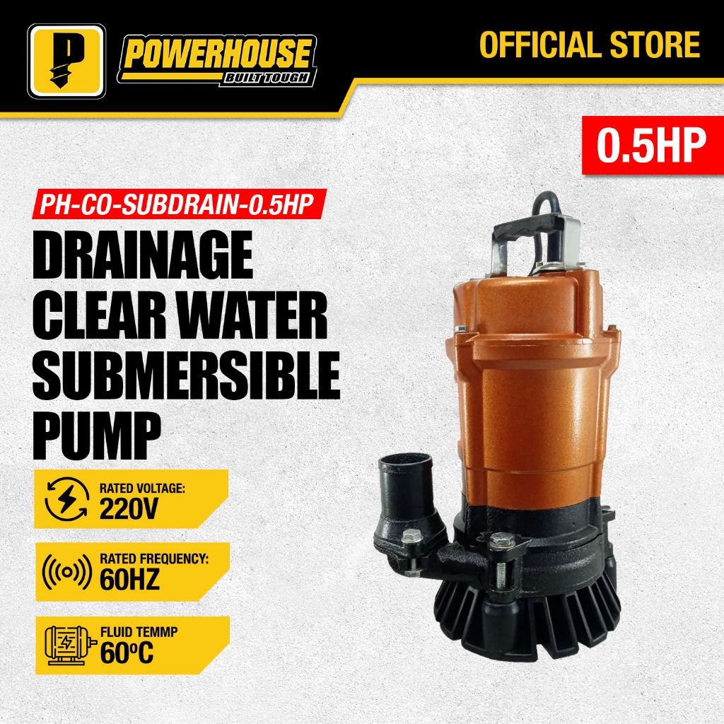 Powerhouse Drainage Clear Water Submersible Pump 2