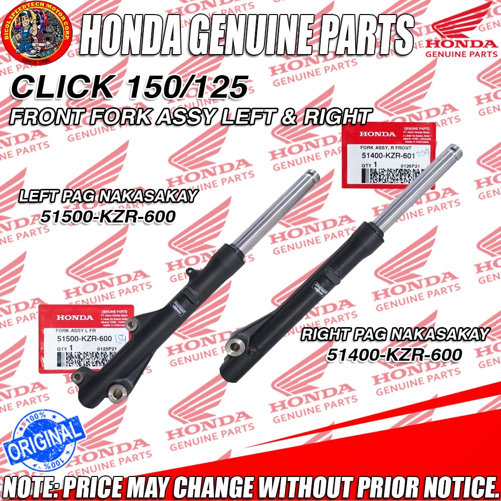CLICK 125/150 V1 V2 FRONT FORK ASSY LEFT & RIGHT (HPI) (GENUINE: 51400 ...
