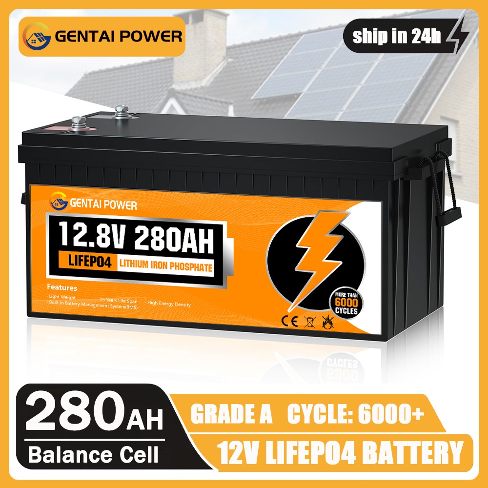 GENTAI POWER Bluetooth 12v 280ah Lifepo4 Battery 3584Wh Lithium Battery ...