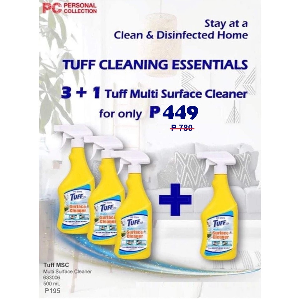 4 pcs Tuff Multi Surface Cleaner 500mL PROMO 4pcs | Shopee Philippines