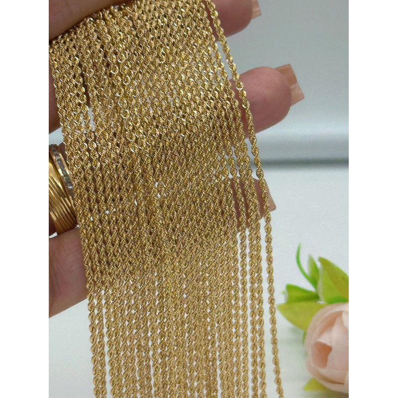 Rope Chain CHUNKY 18k REAL GOLD | Shopee Philippines