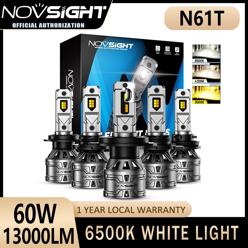 Novsight Newest N61T Switchable three-color car LED headlight H4 H11 ...