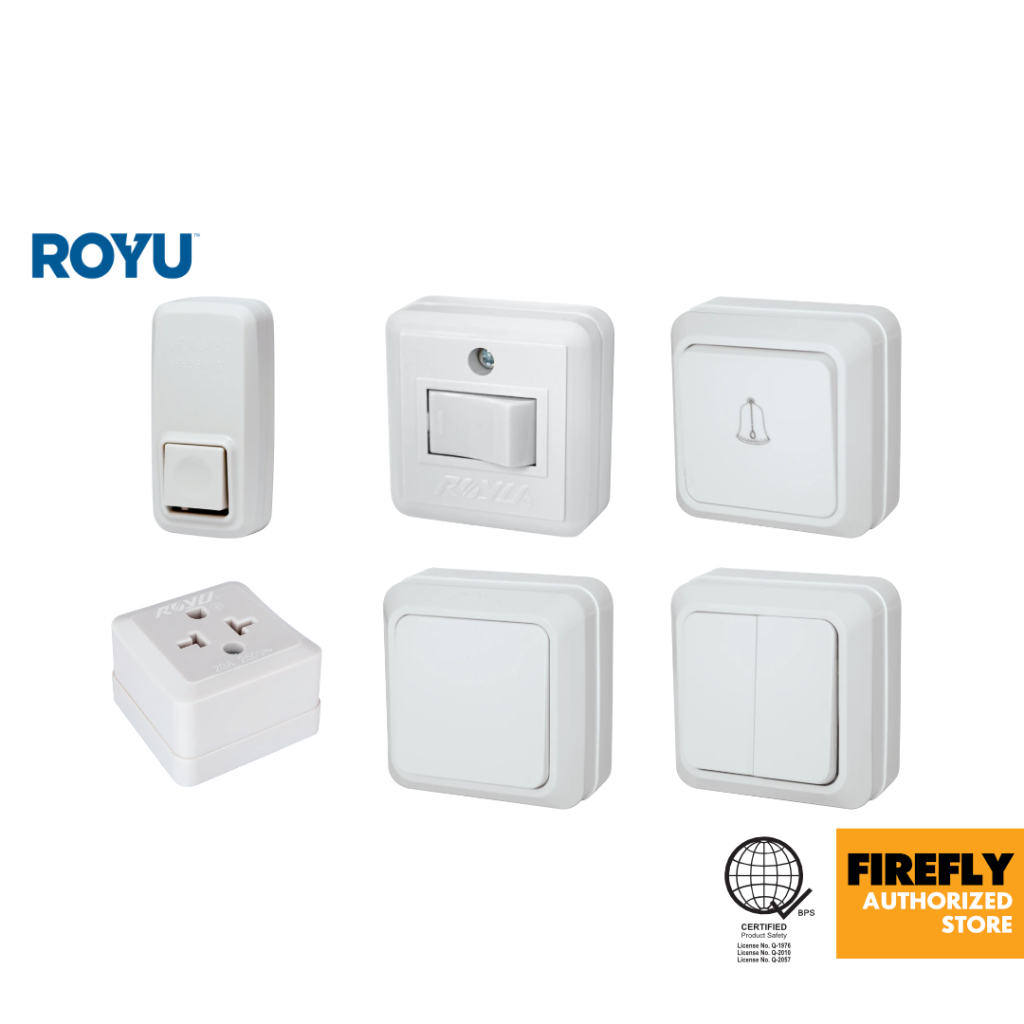 Royu Surface Type Snap Switches and Outlets | Shopee Philippines