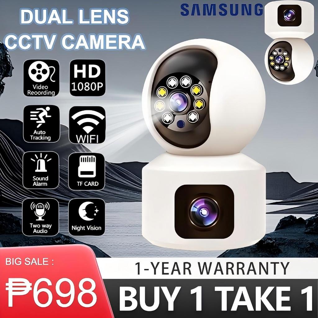 BUY 1 TAKE 1 V380 Pro CCTV Camera 12MP HD Dual Lens Connect Cellphone ...