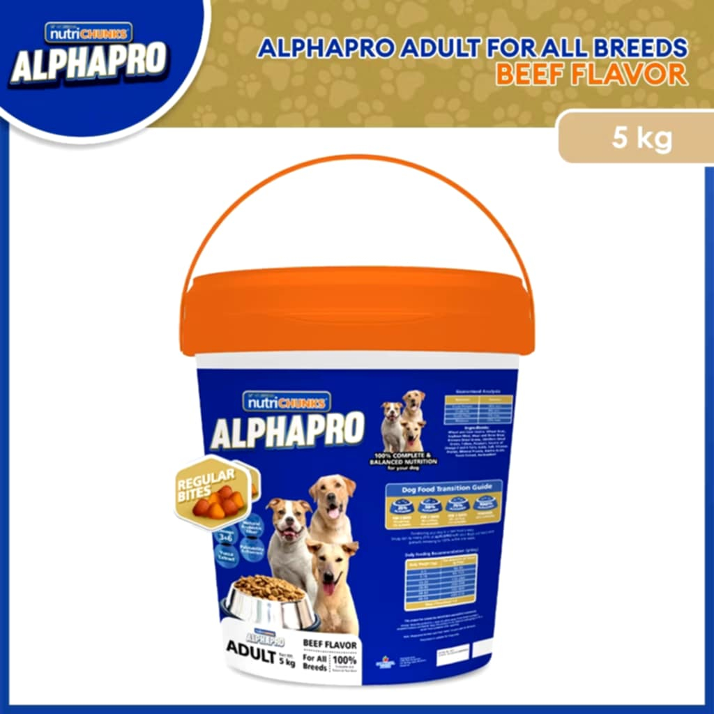 ALPHAPRO Regular Bites Adult Beef 5kg | Shopee Philippines