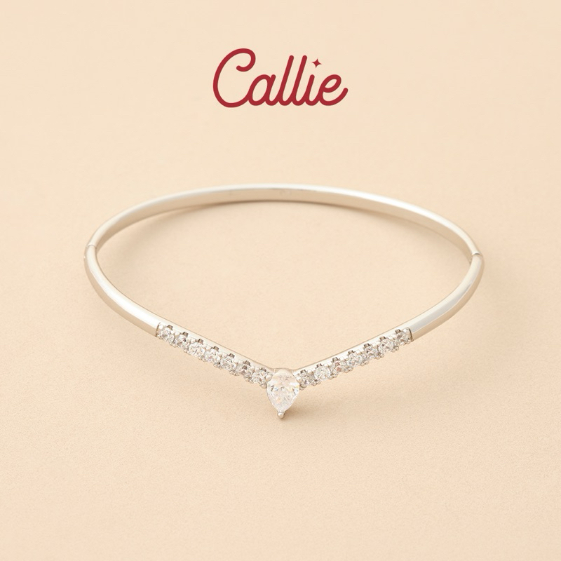 Callie Silver Alice Diamond Silver Bangle | Shopee Philippines