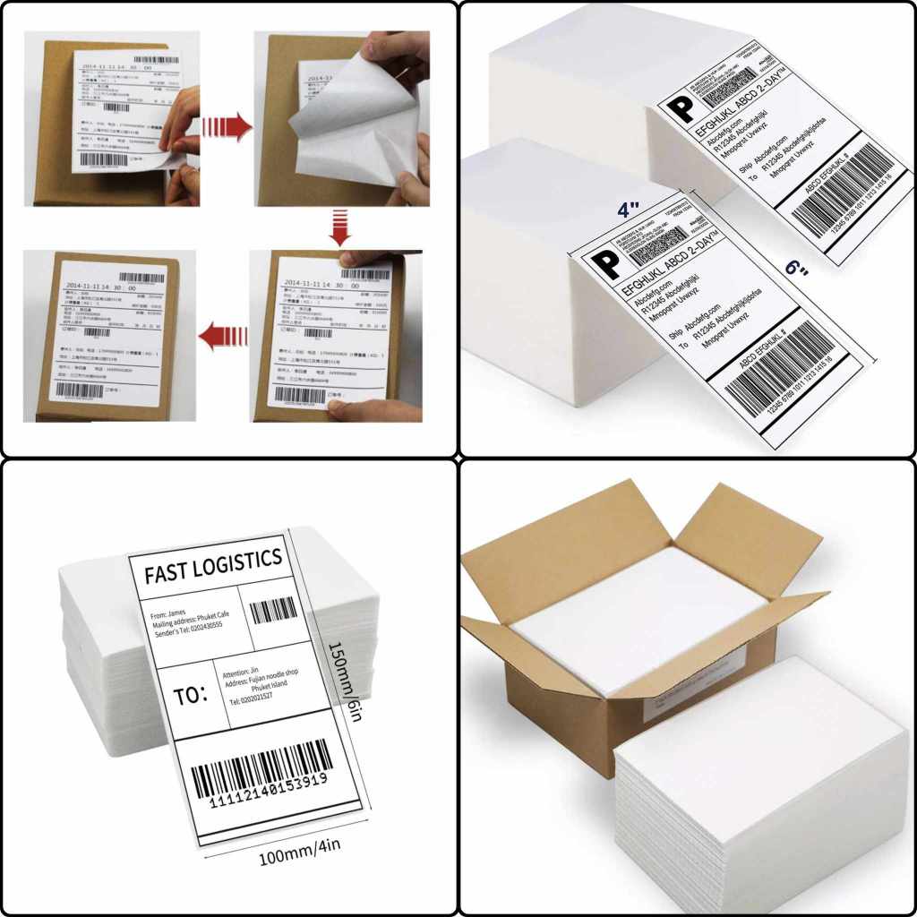 A6 Waybill Sticker Fold ( 100x150mm )- Barcode Sticker -Shipping Label ...