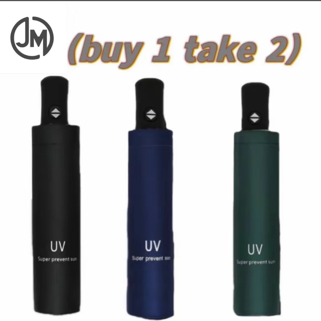 （BUY 1 TKAE 2 ）UV Automatic Umbrella Folding High Quality Cover unisex ...