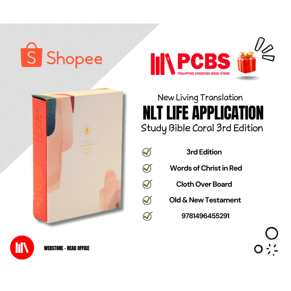 PCBS NLT Life Application Study Bible 3rd Edition Coral (RED LETTER ...