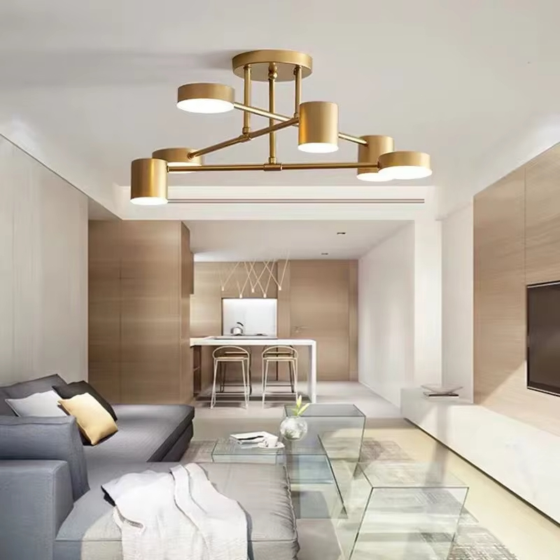 MOONLYTE LED Ceiling Chandelier White 6 Heads Hanging Lamp | Shopee ...