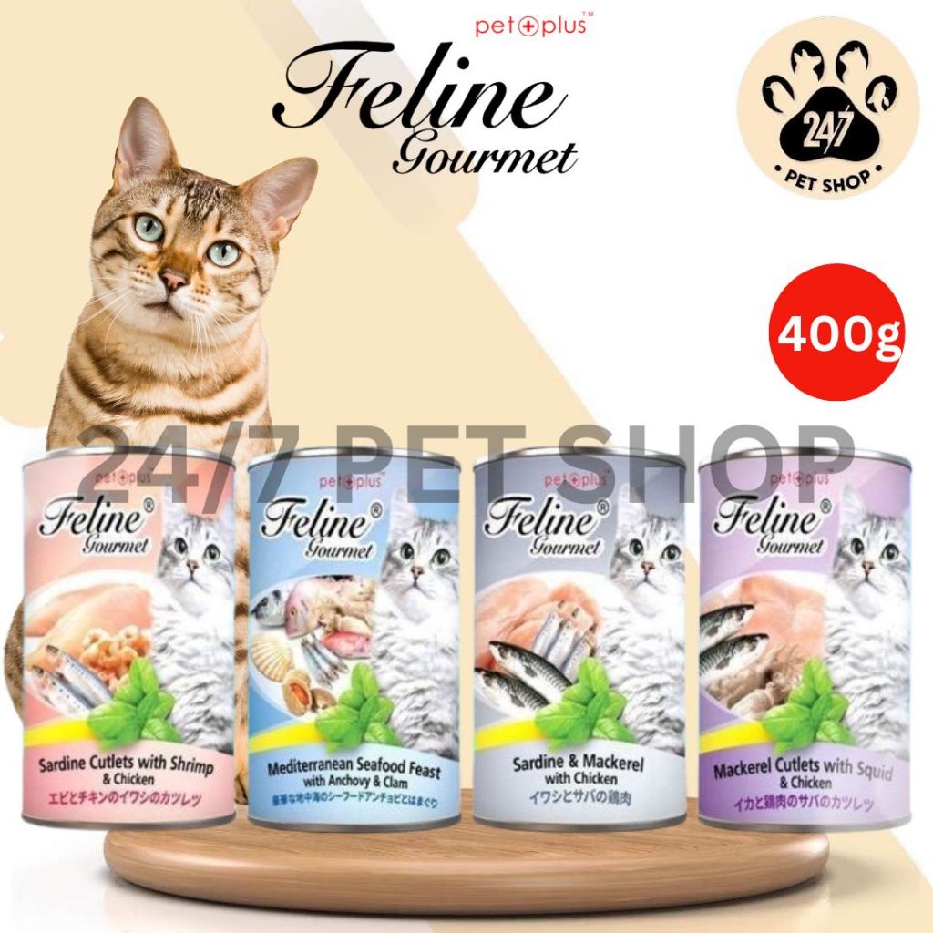 400g Feline Gourmet Can Wet Food Cat Essentials All Stages Adult Kitten ...