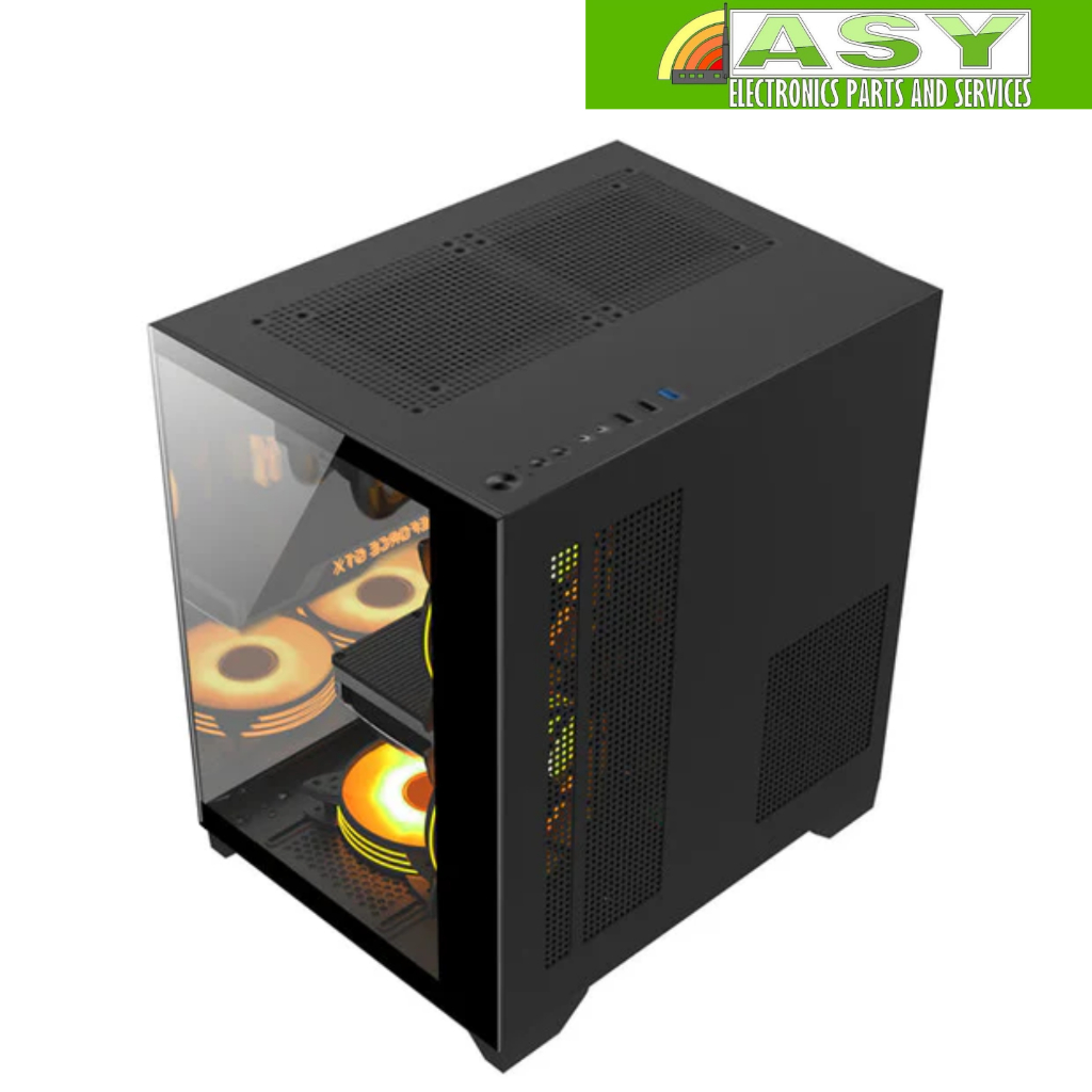 Inplay Seaview S100 Micro ATX Gaming PC Case | Tempered Glass Desktop ...