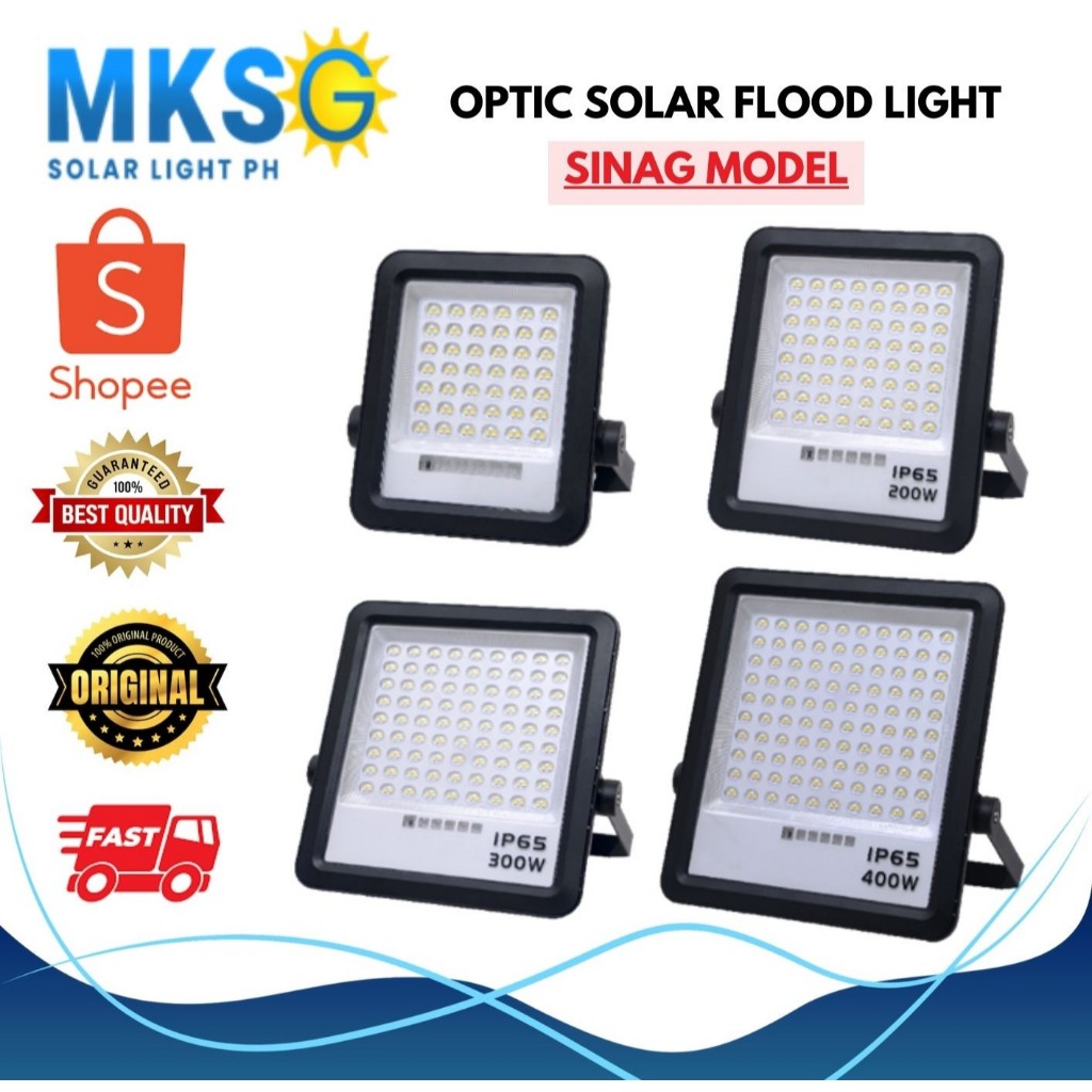 Solar Flood Light abs Plastic Sinag Optic 300W 400W with remote control ...
