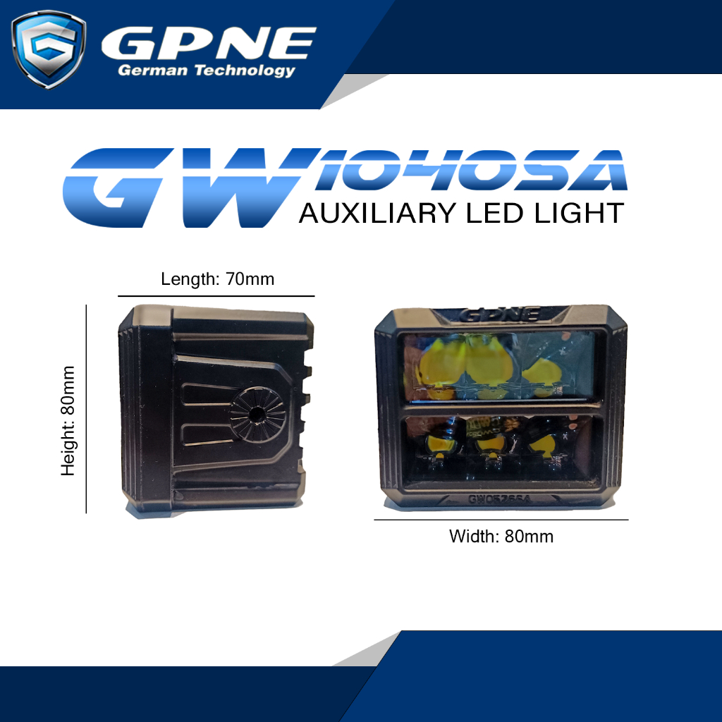 GPNE GW1040SA AUXILIARY LED LIGHT | COMPLETE SET WITH HARNESS, MOUNTING ...