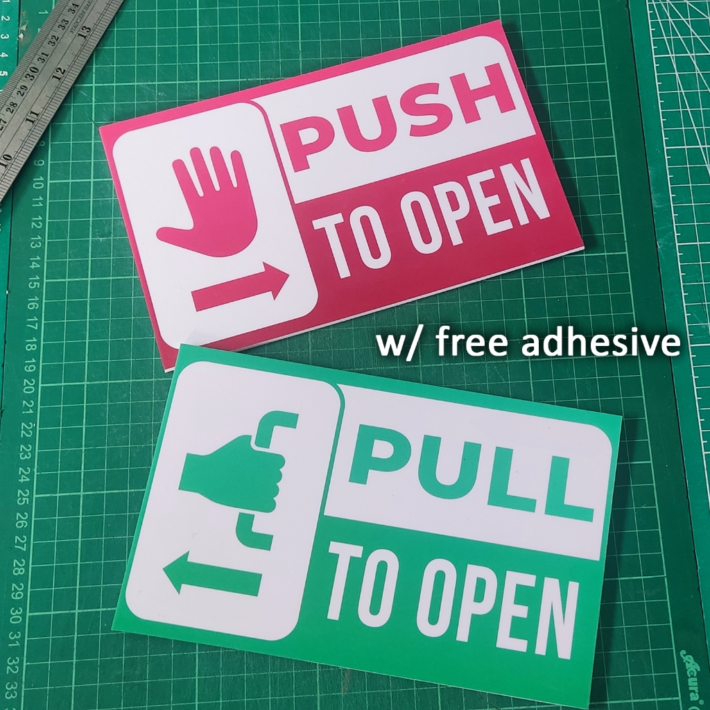 Shop pull and push signage for Sale on Shopee Philippines