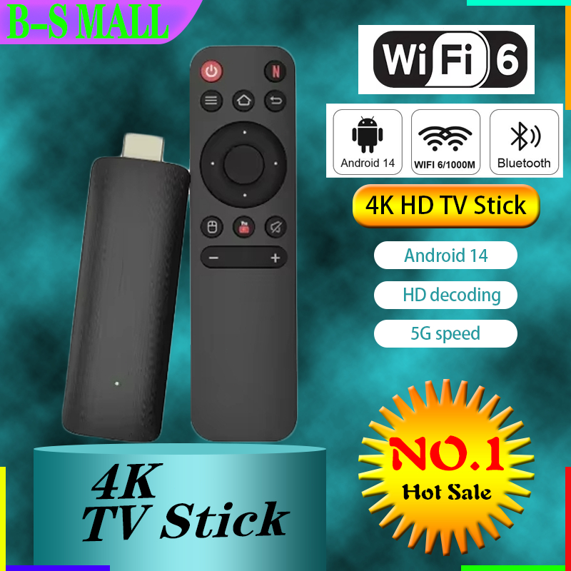 4K HD TV Stick Android 13.0 HDMI 4+64GB Wifi Smart Media Player Mini TV ...