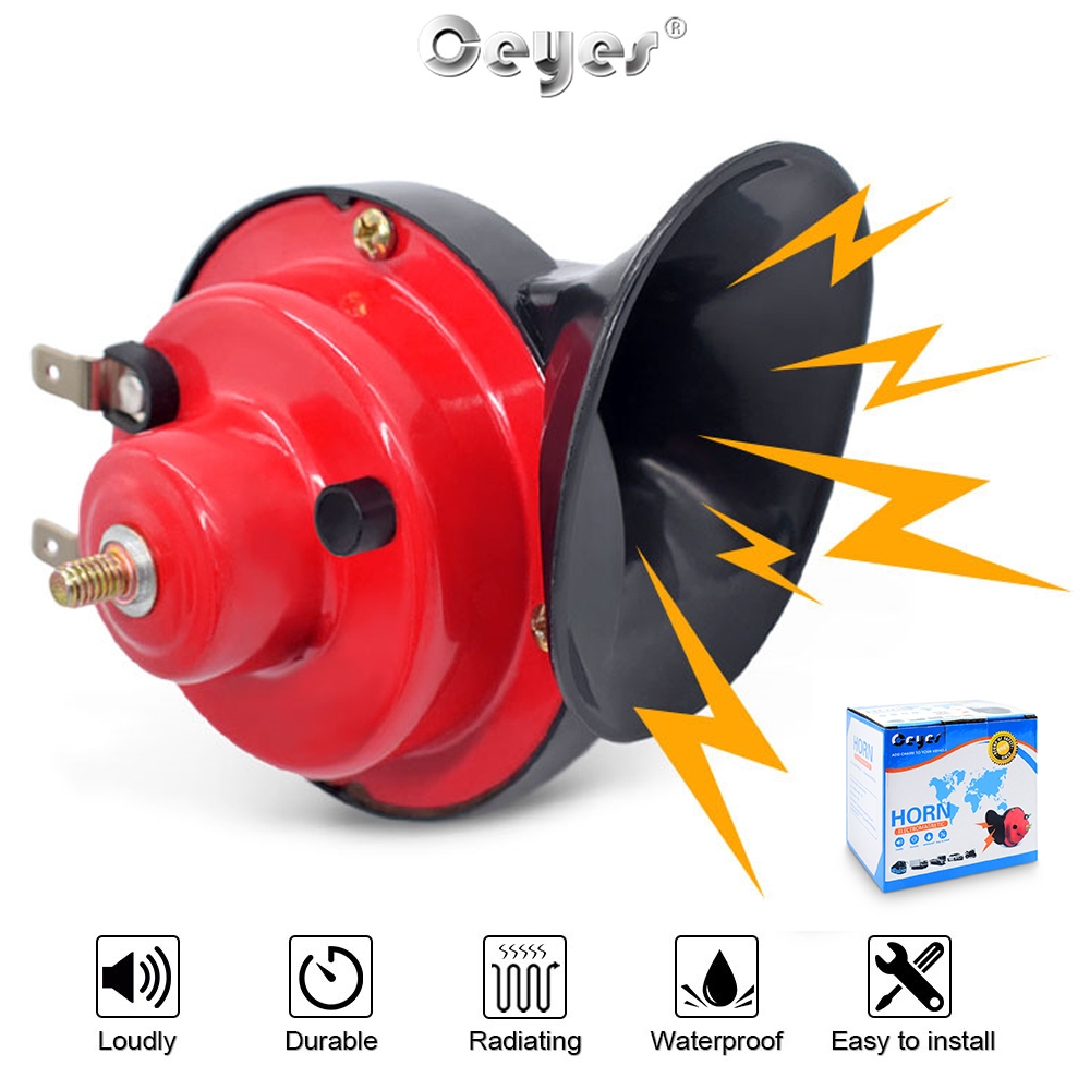 12V Car Horn Dual Tone Car Snail Horn Super Train Horn Loud Pressure ...