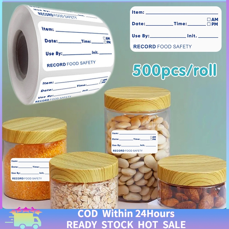 500pcs/roll Food Labels for Catering Food Date Storage Labels Food ...