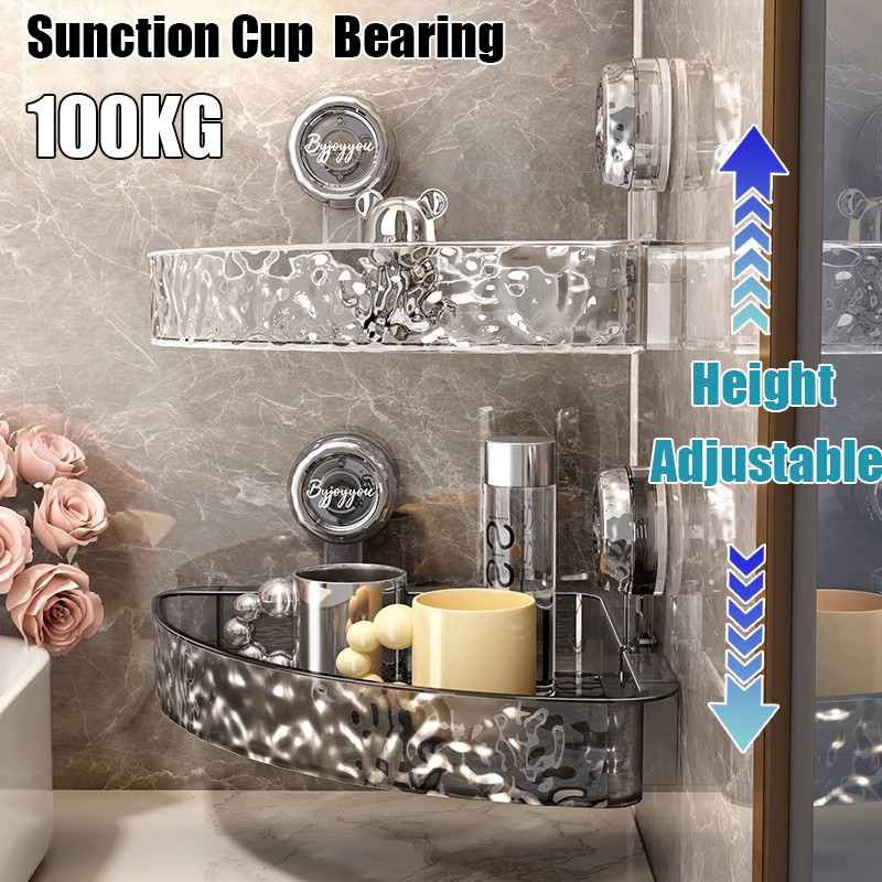 Acrylic Punch-free Bathroom Storage Rack Multifunction Corner Shelf ...