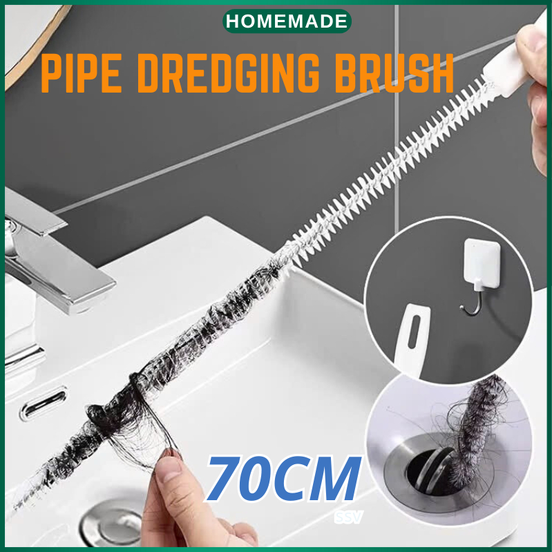 Pipe Dredging Brush Bathroom Hair Sewer Sink Cleaning Brush Drain ...