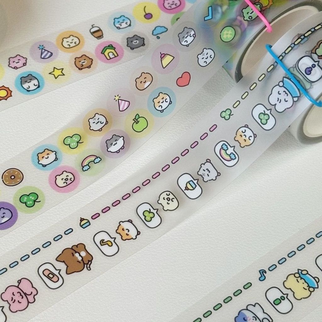 Kawaii Korean Animal Washi Tape - Cute Stickers for DIY Journal ...