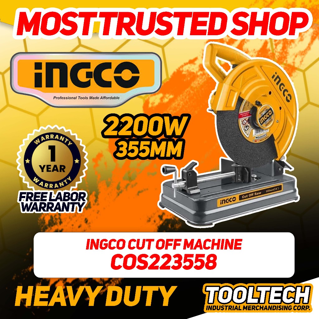INGCO Cut Off Machine COS223558 2200W | Shopee Philippines