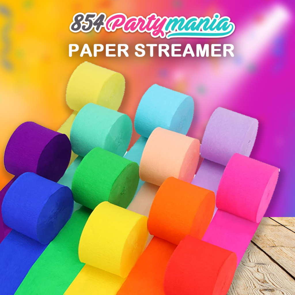 Paper Streamer Backdrop decoration crepe paper 12 rolls paper streamer ...