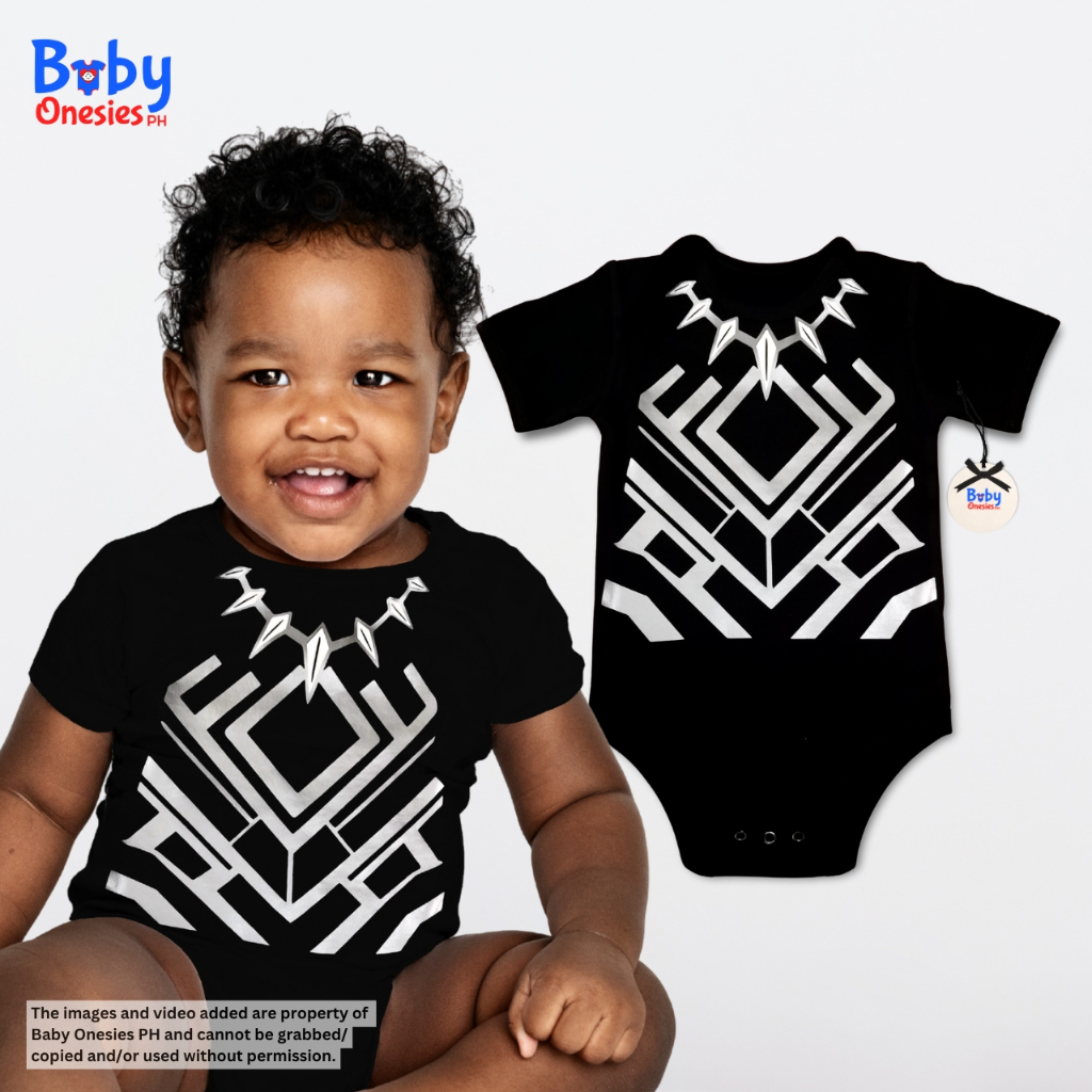 Baby Onesies PH Black Panther Superhero Baby Onesie 0-12 months