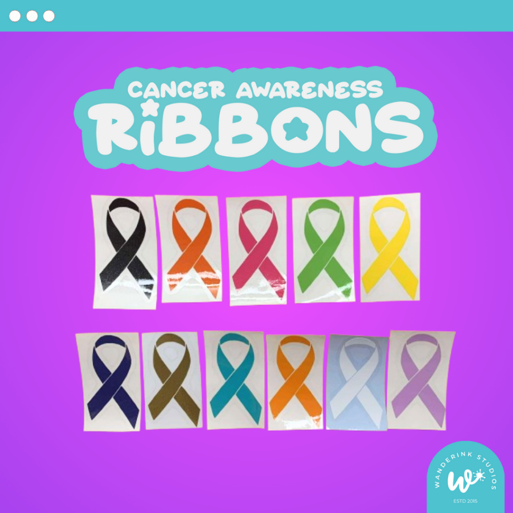 Cancer Awareness Ribbons Vinyl Decals | Weatherproof | Shopee Philippines