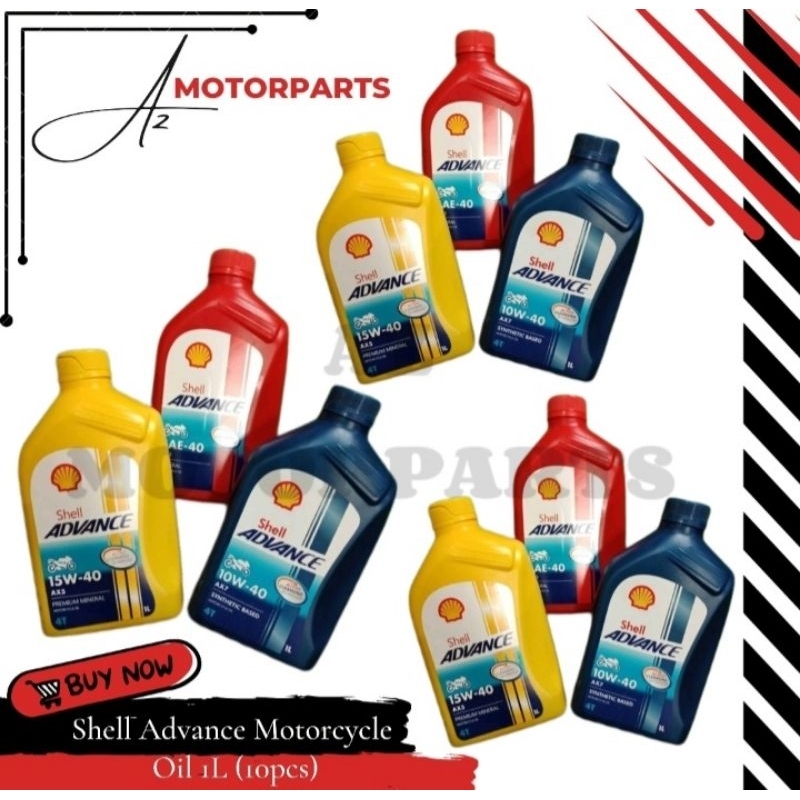 Shell Advance Motorcycle Oil 1L (10pcs) | Shopee Philippines